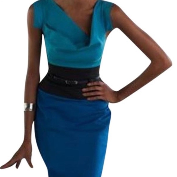 Black Halo Jackie O Tri color Dress - Picture 2 of 8